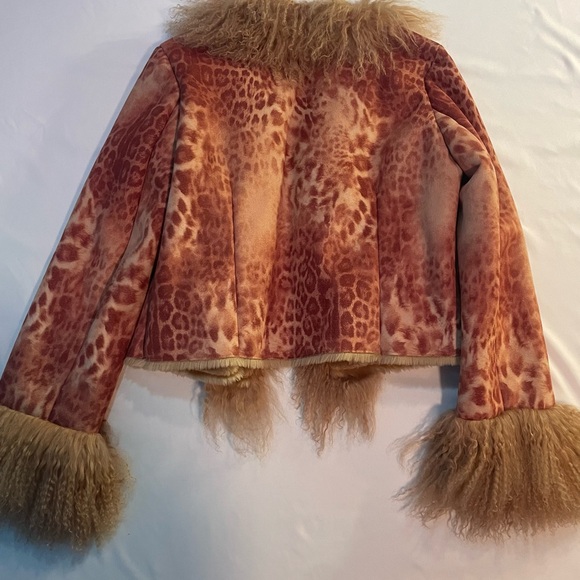 Teddy Mongolian fur Jacket penny lane bratz doll jacket with leopard print - Picture 12 of 12